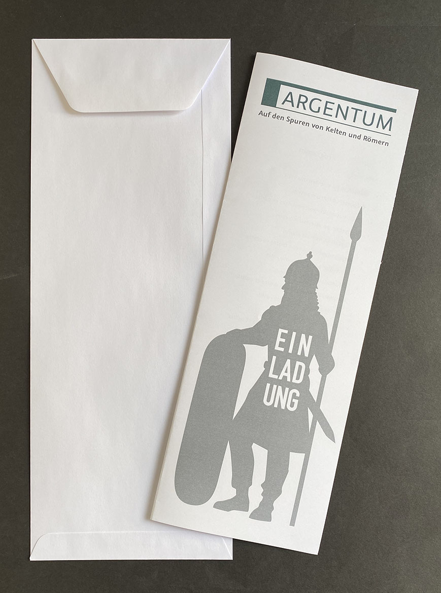 Gestaltung einer Eröffnungseinladung für das Museum ARGENTUM in Mühldorf/Kärnten